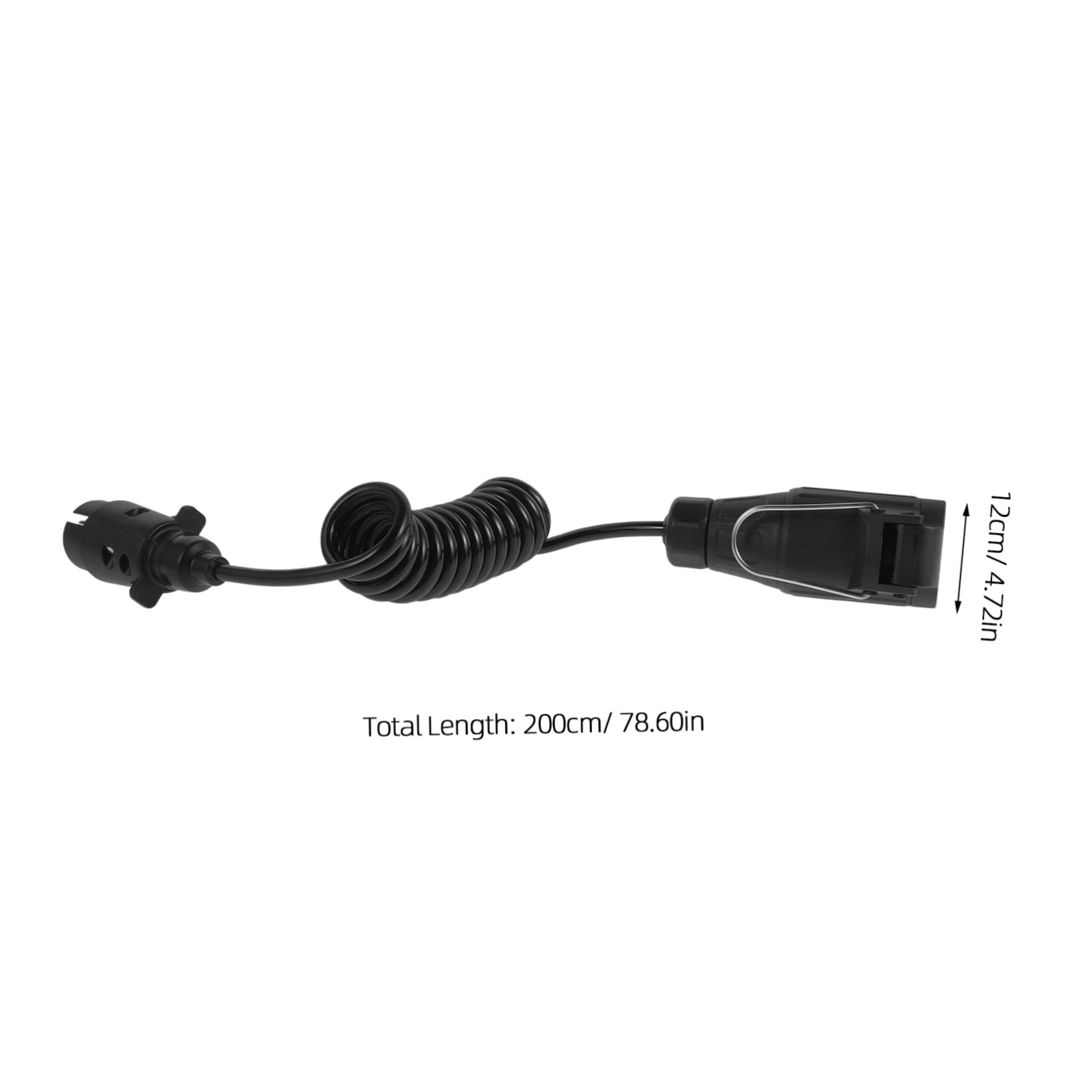 Poliger Anhängerkabelsatz Poliger Steckdose Spiraldrahtkabel für Wohnmobil und Anhängeranschluss Einfache Installation und Zuverlässige Stromversorgung