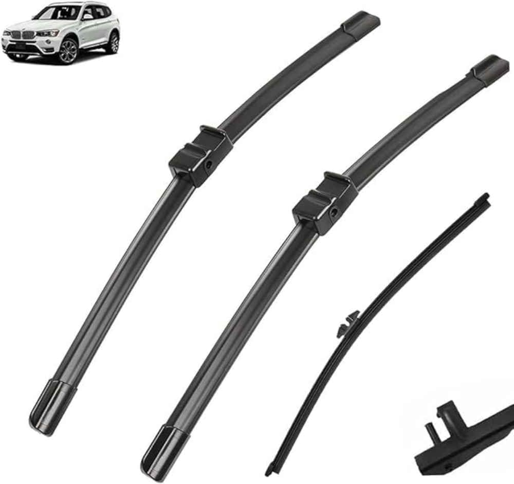 NYSLDSCO Premium Exact Fit Windscreen Wiper Blades for BMW X3 F25 2010~2017 2015 2011 2016 26in+20in+13in Durable Natural Rubber Easy Fit for a Quiet and Streak Free Wipe