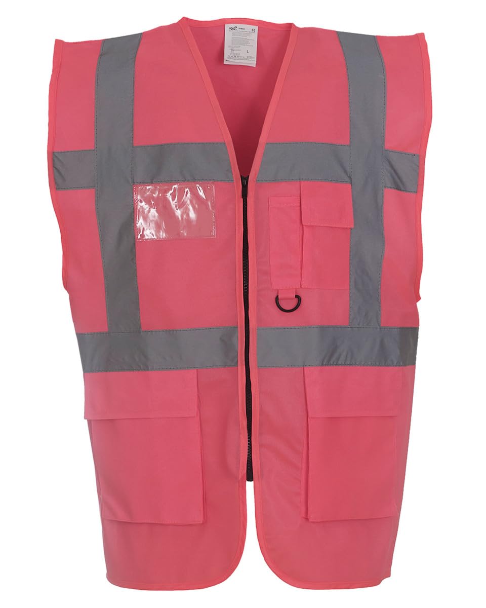 Executive Hi Viz Vis Vest High Visibility Zip Vest Safety Waistcoat Multi Pocket Zip Front ID Badge Holder comes in 9 colours Supplied by Simply Hi Vis Clothing UK