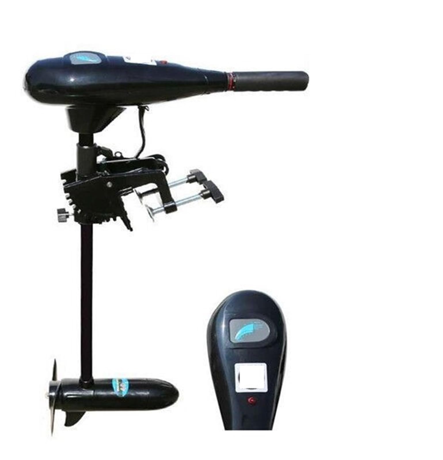 CUDTAPI 40LBS 12V Inflatable Boat Electric Trolling Motor， 380W Outboard Engine， For Water Sport Fishing Propeller Speed Kayak