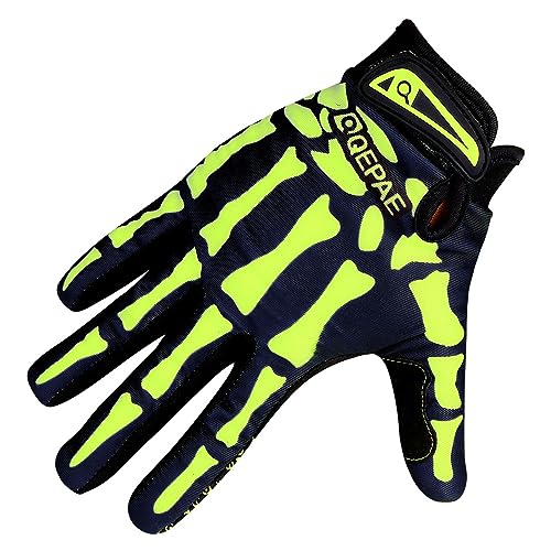 TRIWONDER Cycling Gloves Mountain Road Biking Riding Gloves Breathable Wear-resisting Shock-absorbing for Men and Women (Green - Full Finger, XL)