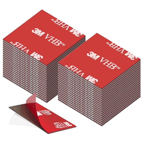 Doble cara extra fuerte, 3M VHB Pastillas adhesivas de doble cara, 3 m, impermeables, para el hogar, oficina, cuadrado, 30 mm...