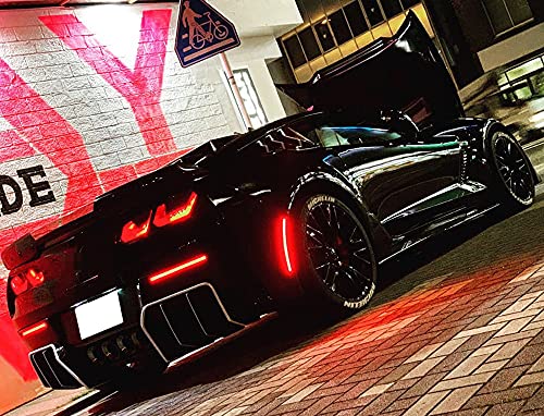 Ijdmtoy Smoked Lens 60-Smd Full Led Rear Bumper Reflector Light Trim Compatible With 2014-19 Chevrolet C7 Corvette, Function As Tail Or Rear Fog Lights #TOP4