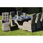 PLOß Rabida Esstisch Polyrattan Champagner-meliert