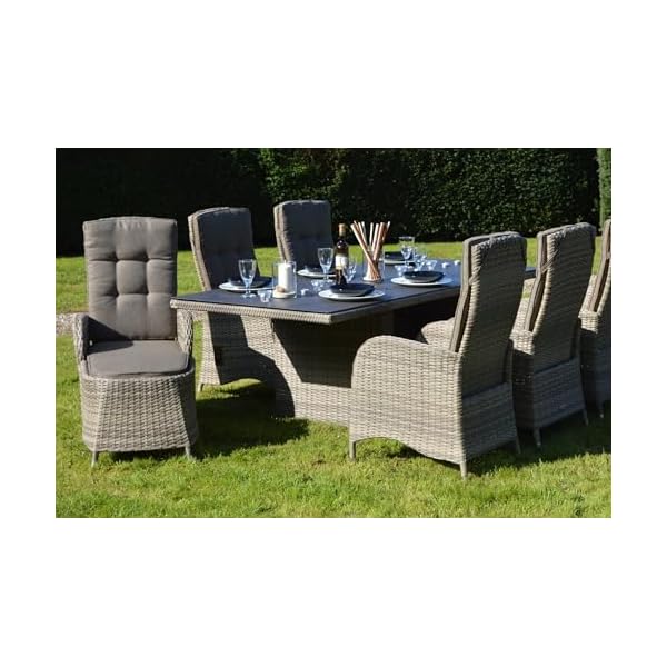 PLOß Rabida Esstisch Polyrattan Champagner-meliert