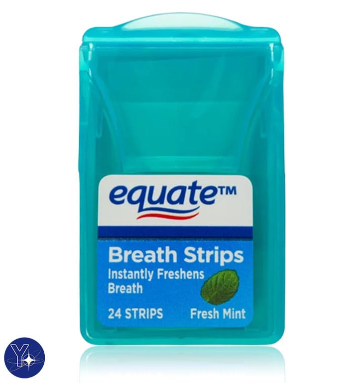 Miniatura 3 de Ambientadores de aliento Equate Strips, menta fresca, 24 unidades, paquete de 5 y marcapáginas de regalo YOLOMOLO