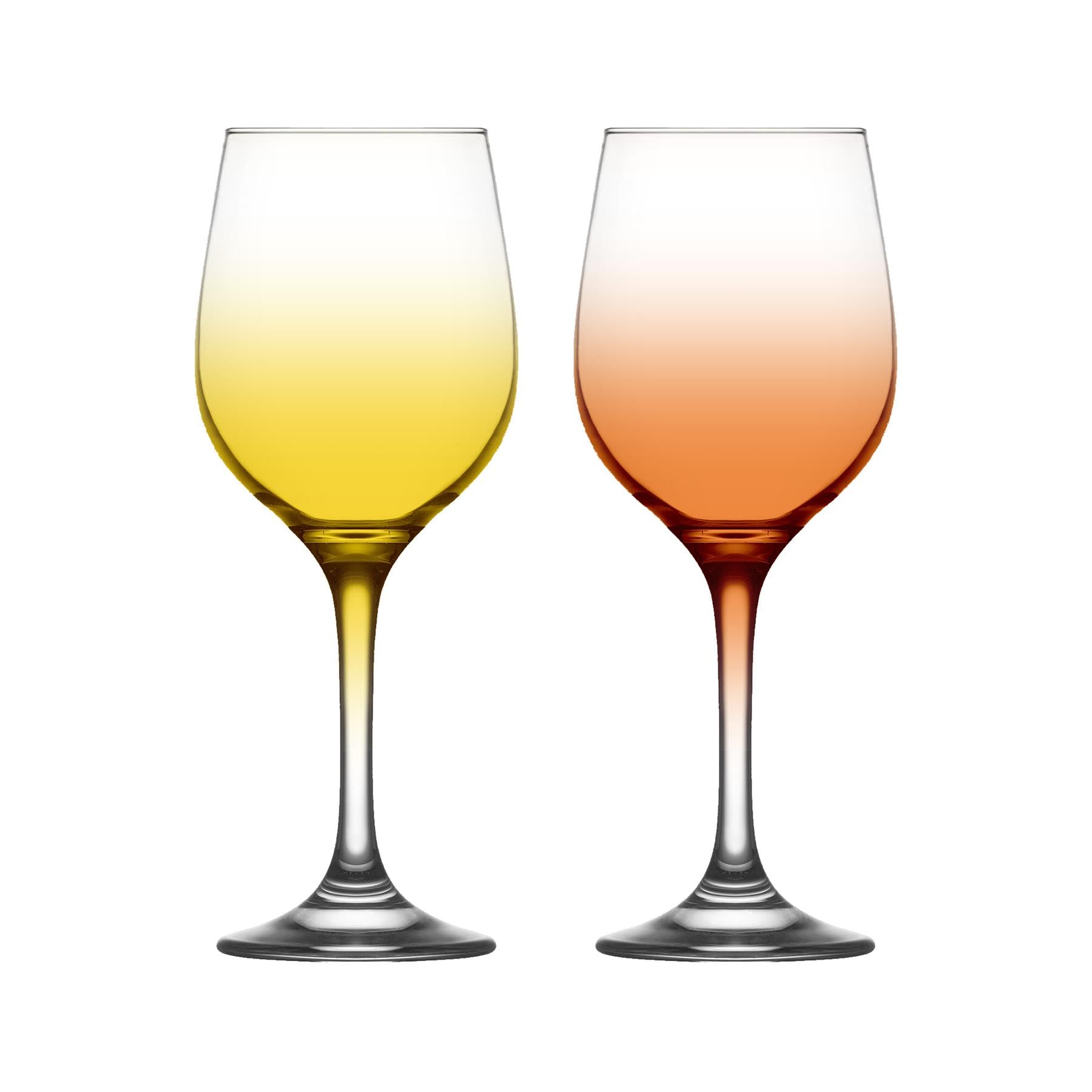 LAV 395ml Fame Verres à Vin - Couleurs Complètes - 12x Lavable au Lave-Vaisselle Verre Mariage Noël Anniversaire Fête Boire Verrerie Gobelet Cadeau
