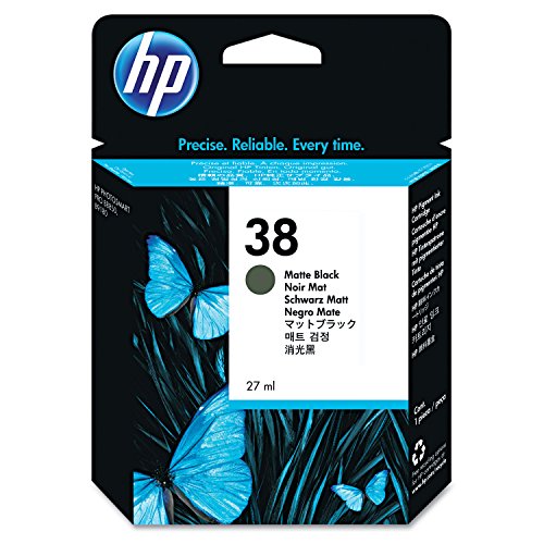 Cartouche d'impression HP 38 C9412A noir mat pigmenté pour imprimante jet d'encre grand format