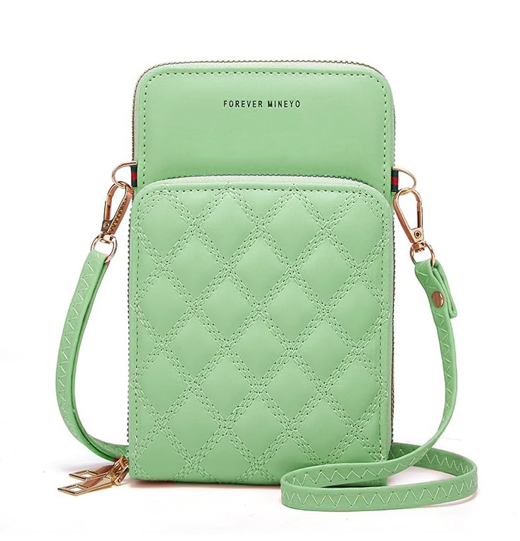 Valerie Small Crossbody Cell Phone Bag for Women Mini Over Shoulder Handbag Purse with Credit Card Slots (Green) (B0D9R43BLK) Amazon Price History, Amazon Price Tracker
