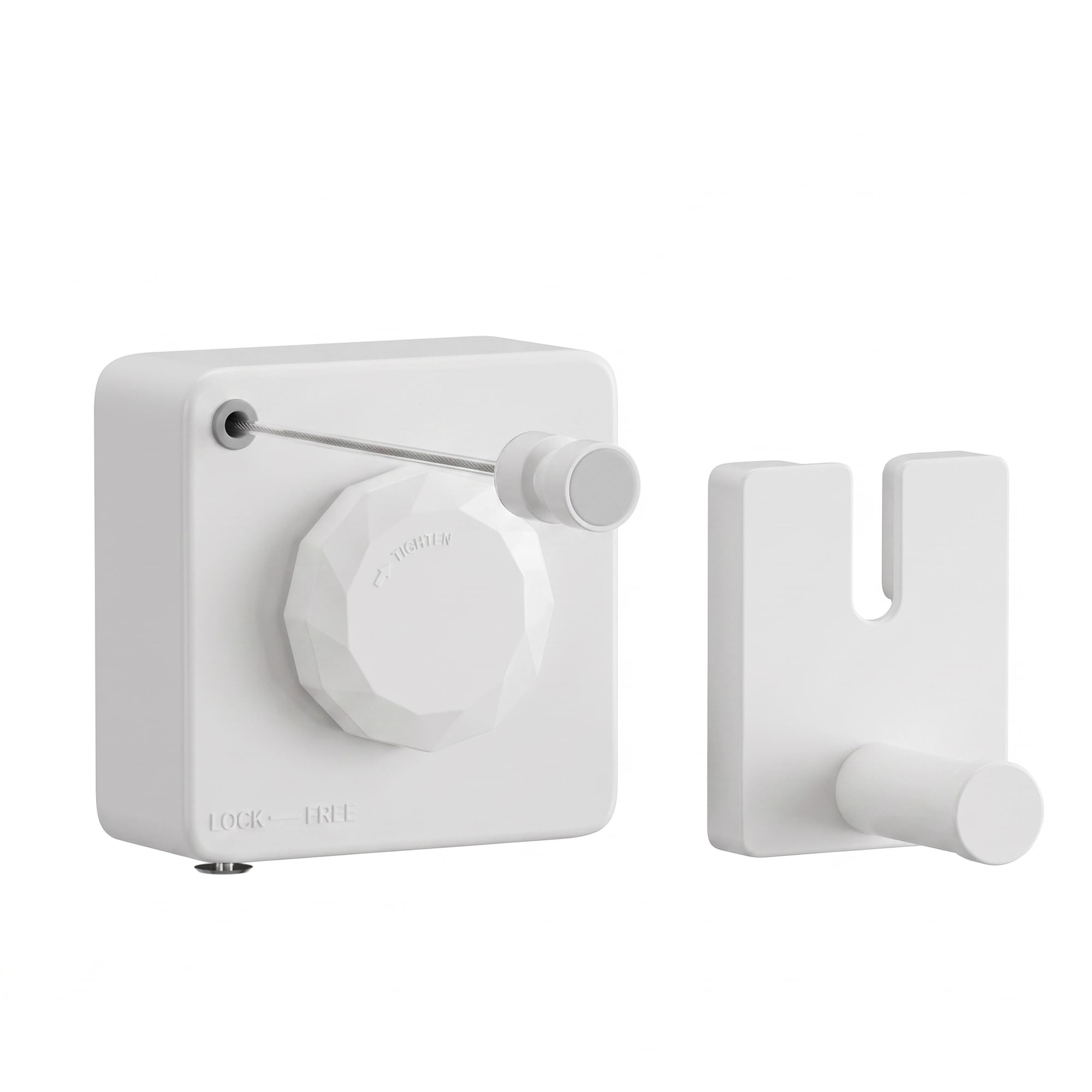 RFOUO Wall Mounted Retractable Washing Line, 4.2M,White