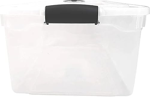 Miniatura 4 de HOMZ Contenedores de almacenamiento apilables multiusos de 64 cuartos de galón con tapas de cierre seguro para organización del hogar y la oficina,