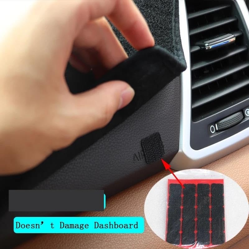 Do Toyota Vios XP150 2018 2019, wyposażenie wnętrza samochodu, antypoślizgowa osłona deski rozdzielczej, mata na deskę rozdzielczą, dywan (czarna i czerwona krawędź, kierownica po lewej stronie)