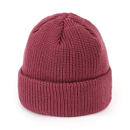 Undercontrol Fisherman Marine Fit Strap Beanie Hat Free Size - Unisex Plain Watch Cap (Pink) #TOP3