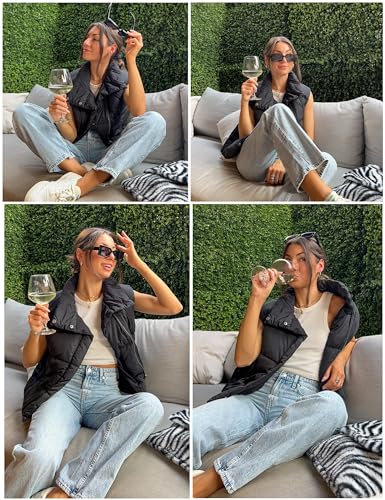 Fiona Jolin Puffer Vest Women Lightweight Winter Zip Up Stand Collar Sleeveless Puffy Jackets Padded Coats3