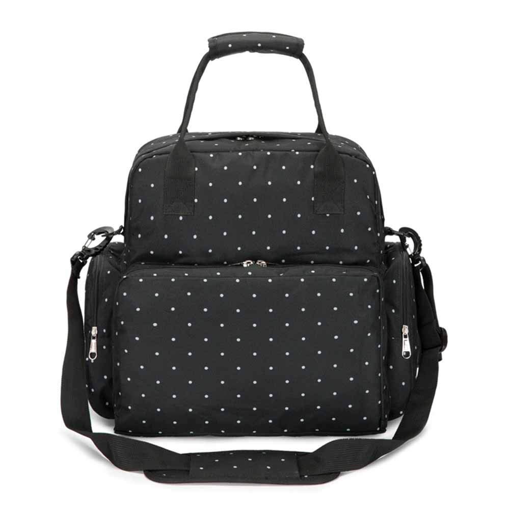 LAI HO Multifunzionale di maternità Diaper Bag Diaper Zaino di Grande capienza Diaper Bag Diaper Pad Sostituzione,Nero