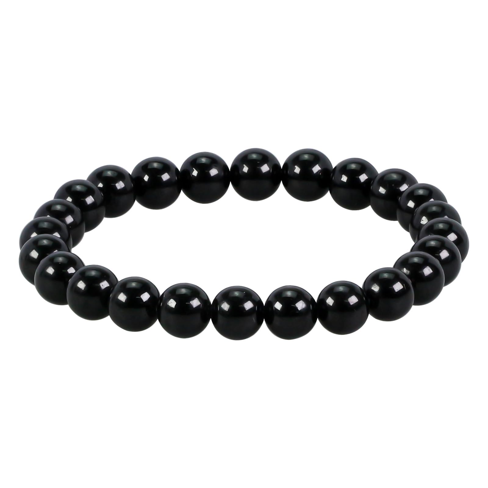 Clearain Natural Gemstones Bracelet 8mm Chakra Round Beads Energy Power Crystal Reiki Healing Elastic Stretch 7 Inch for Women Men Unisex