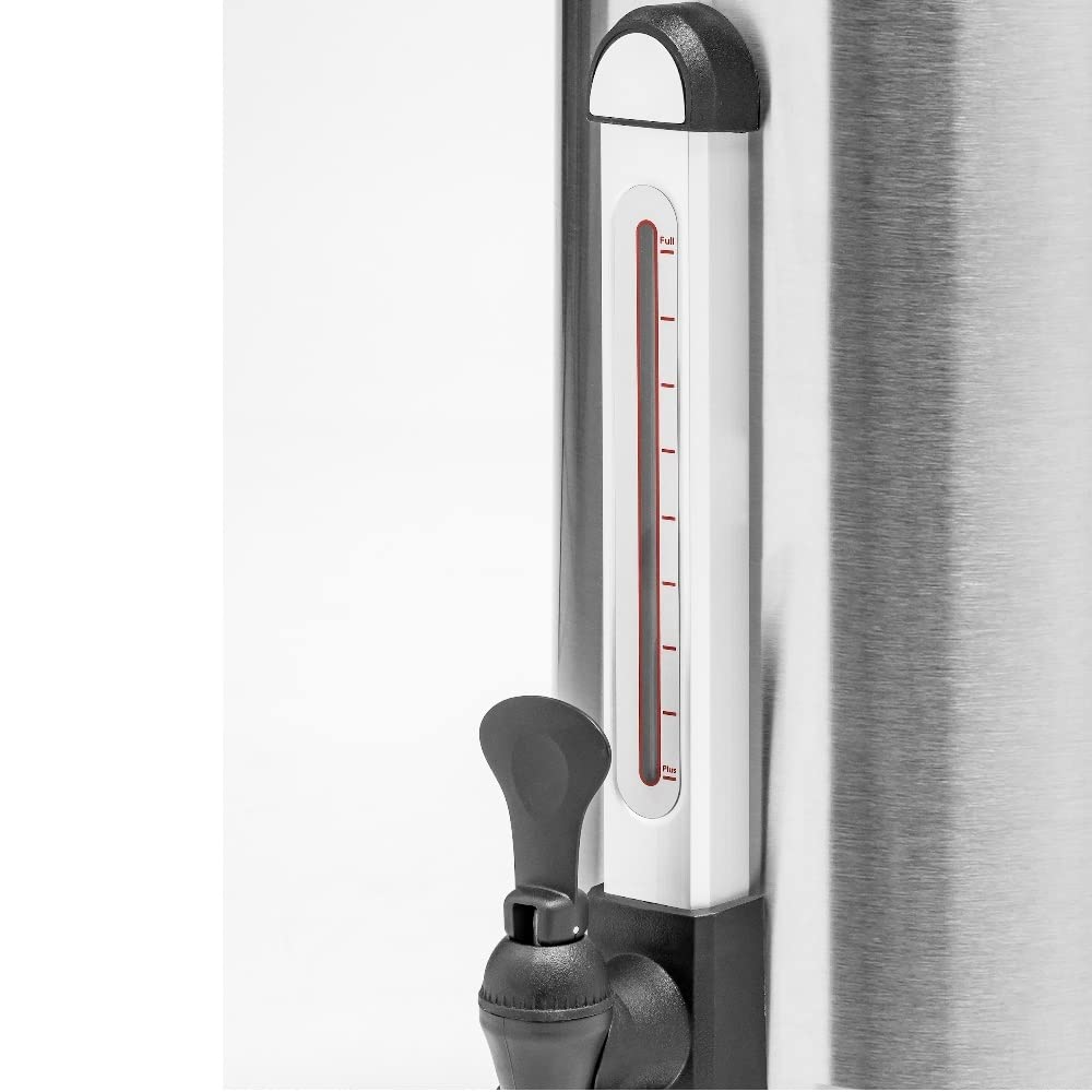 Dispensador de agua caliente | Acero inoxidable | Capacidad 15 litros | Dispensador de agua | Termotanque | Hervidor | con bandeja colectora | para hoteles, catering, restaurantes | 1600 W