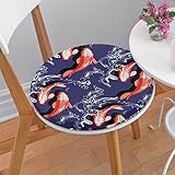 Chair Pad Fish Crap Floor Pillow Cushion for Dining Chair, Memory Foam Seat Chair Cushion Non-Slip A