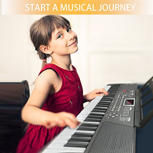 Uiotyo 61 Keys Piano Keyboard, Keyboard Piano For Beginners, Portable Piano Keyboard With Built-In Dual Speakers And Microphone Keyboard Piano Teaching Gift For Beginners #TOP4