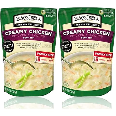 Bear Creek Soup - Creamy Chicken Soup Mix Flavor Bundle - Each Bag Makes 8 One Cup Servings - 11.5 oz Bags (Pack of 2 - Soup Mixes) Cover