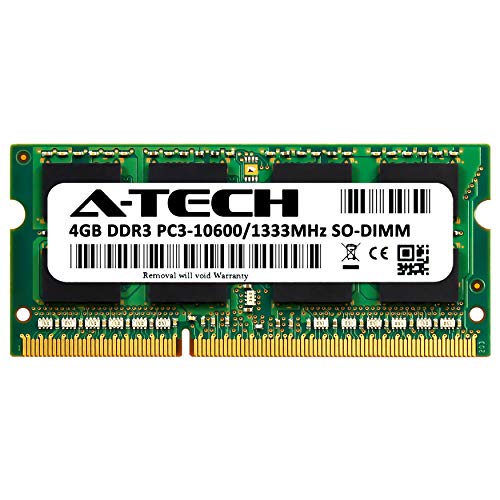 Image of A-Tech 4GB DDR3 1333MHz PC3-10600 CL9 SODIMM 204-Pin Non-ECC SO-DIMM Laptop, Notebook RAM Memory Module