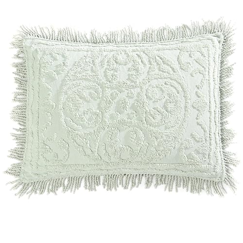 Image of Beatrice Home Fashions Medallion Standard Cotton Chenille Sham, Sage