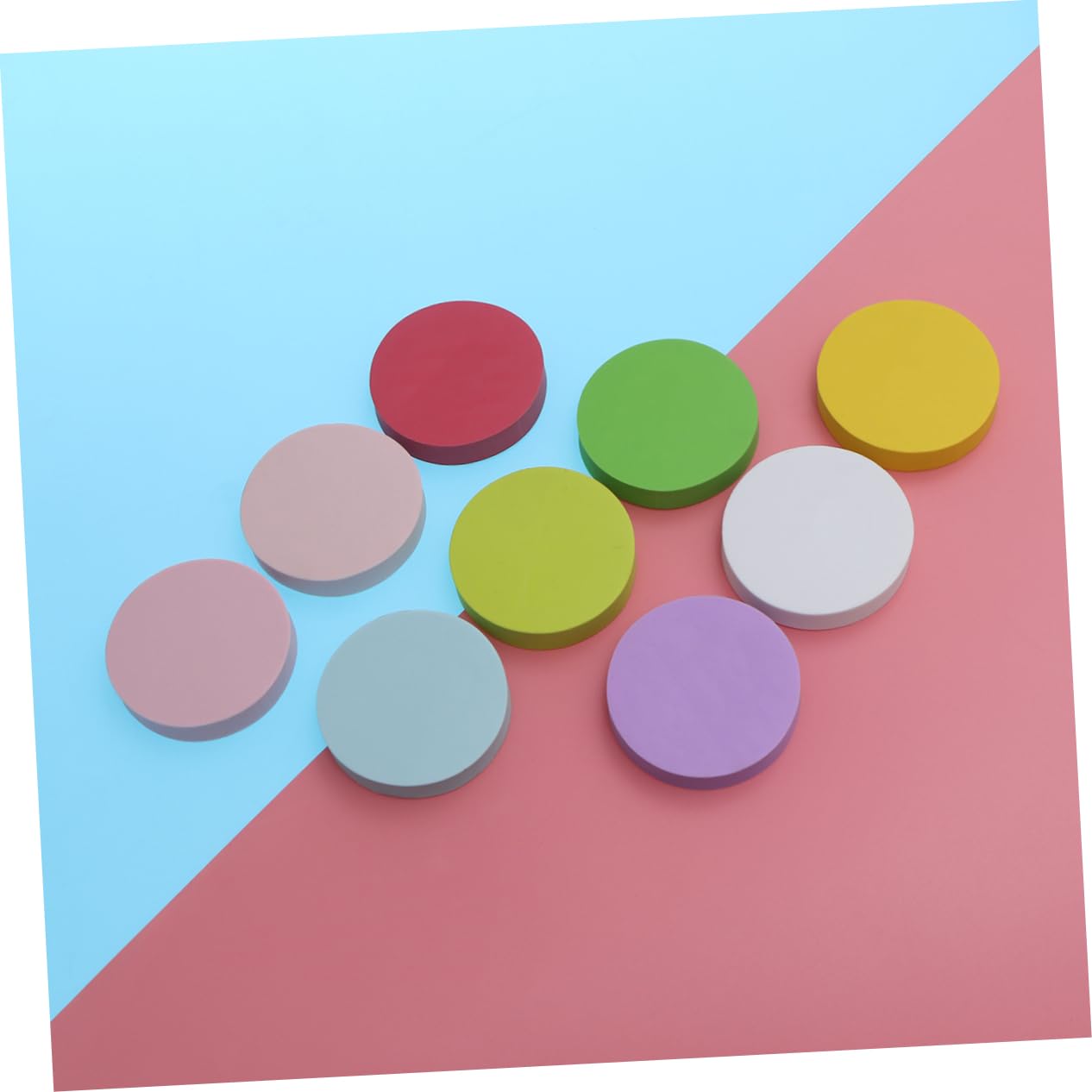 Operitacx 10 Pcs Round Rubber Blocks for Stamping Stamping Blanks for DIY Projects Engraved Rubber Bricks Random Color