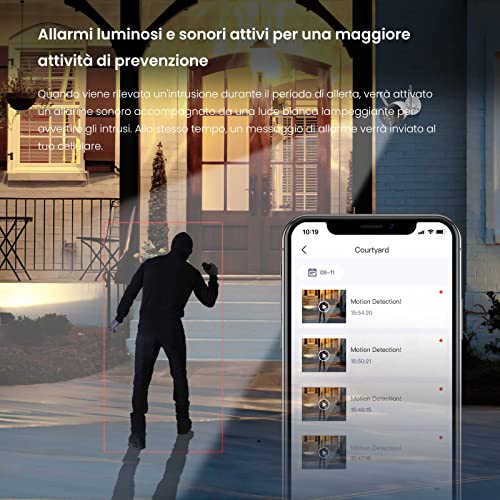 Tenda Kit Videosorveglianza Wifi, 4X 2K Telecamere Da Esterno E 4CH Nvr (Fino A 10TB) Con 1TB Hdd, Visione Notturna A Colori, Rilevamento Del Movimento E Persona, H.265, Accesso Remoto, K4W-3TC-1T - 4