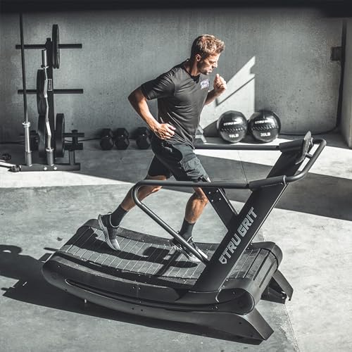 Image of Tru Grit Fitness Runner Manual Treadmill, Exercise Equipment, 6 Resistance Levels, LCD, for Runners and Fitness Enthusiasts - Black