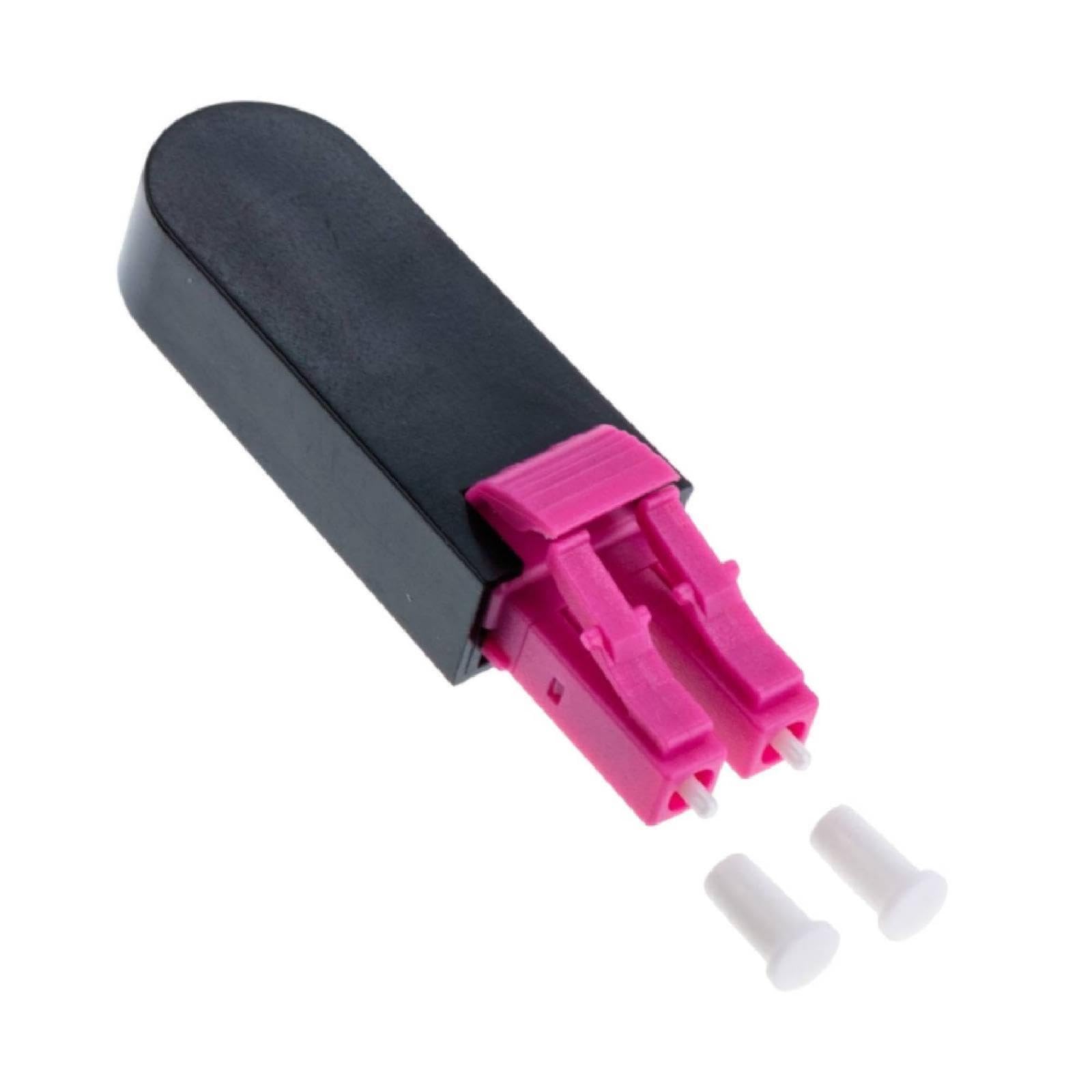 Fiber Optical Loopback Adapter with Dust Protectors Shielded Duplex LC Loopback Device Reusable for Network Technicians, Bench Testing Lc Om4 Loopback-picture-30