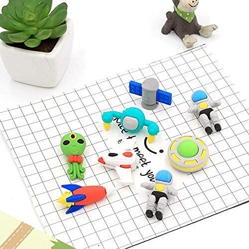 R&H Designer Erasers Pack of 8 erasers (QIHAO Outer Space Eraser