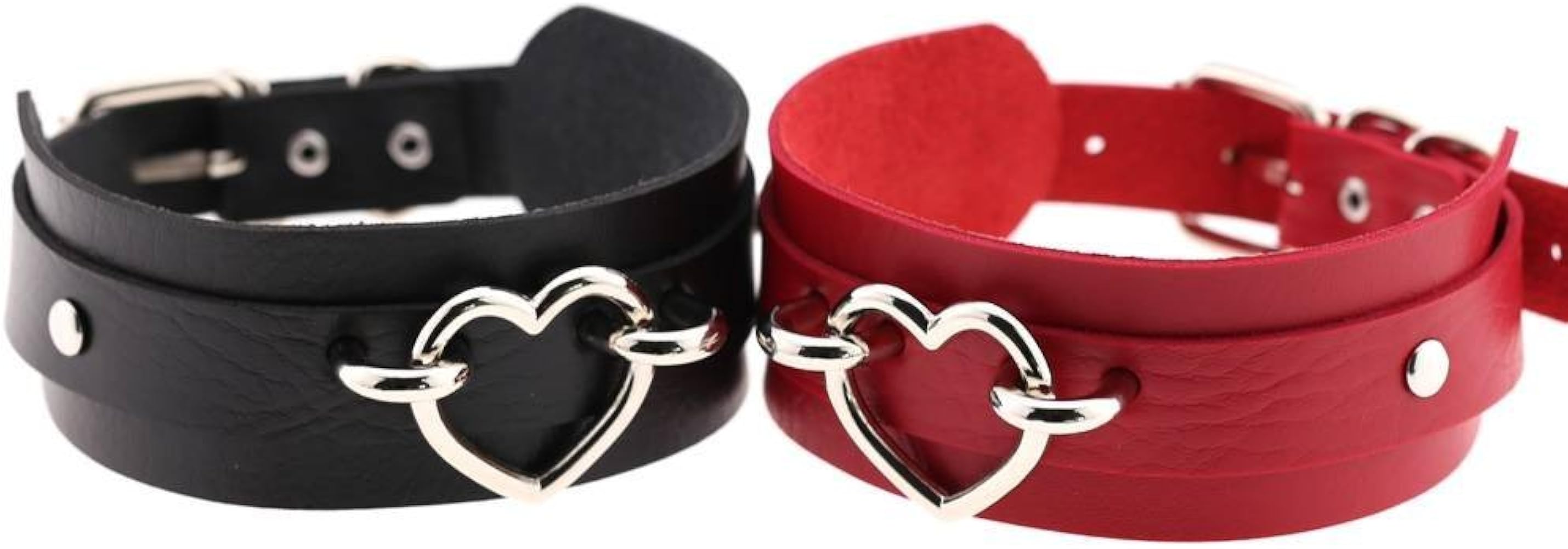 Amazon | COMVIP ハート パンク おしゃれ 首輪 PUレザー チョーカー