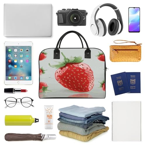 Maletín liviano para laptop unisex color fresas miniatura 5