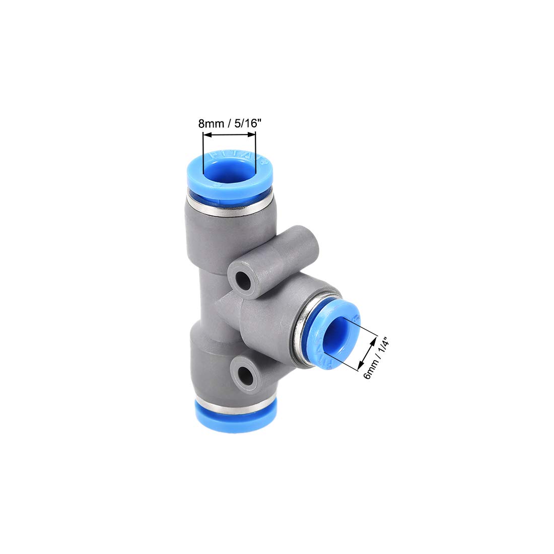 Codos Neumáticos De 90 Grados - Pack De 10, Para Tuberías De 6 Mm, Conexión Rápida Push-to-connect