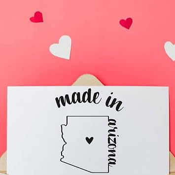 Small Self-Inking Made in Arizona Stamp - 1-3/16 Size - Arizona Residents & Makers - Made in AZ Stamp for Crafting, Business, and Personal Use - Durable & Reliable, Made in Stamp, Customized Stamp