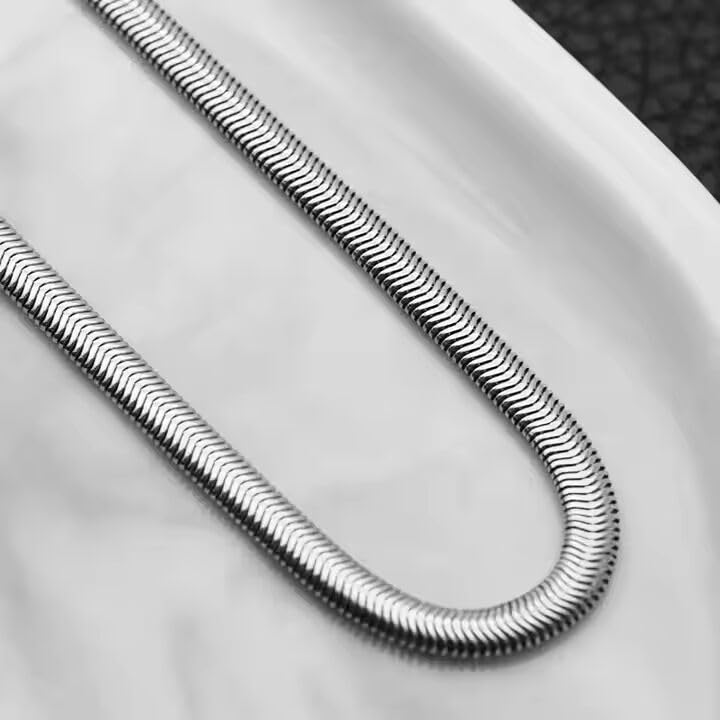 Image of THE MEN THING Chain for Men, Luxury Pure Titanium Steel Chain | Silver Stainless Steel Chain | Necklace Jewellery for Men & Boys