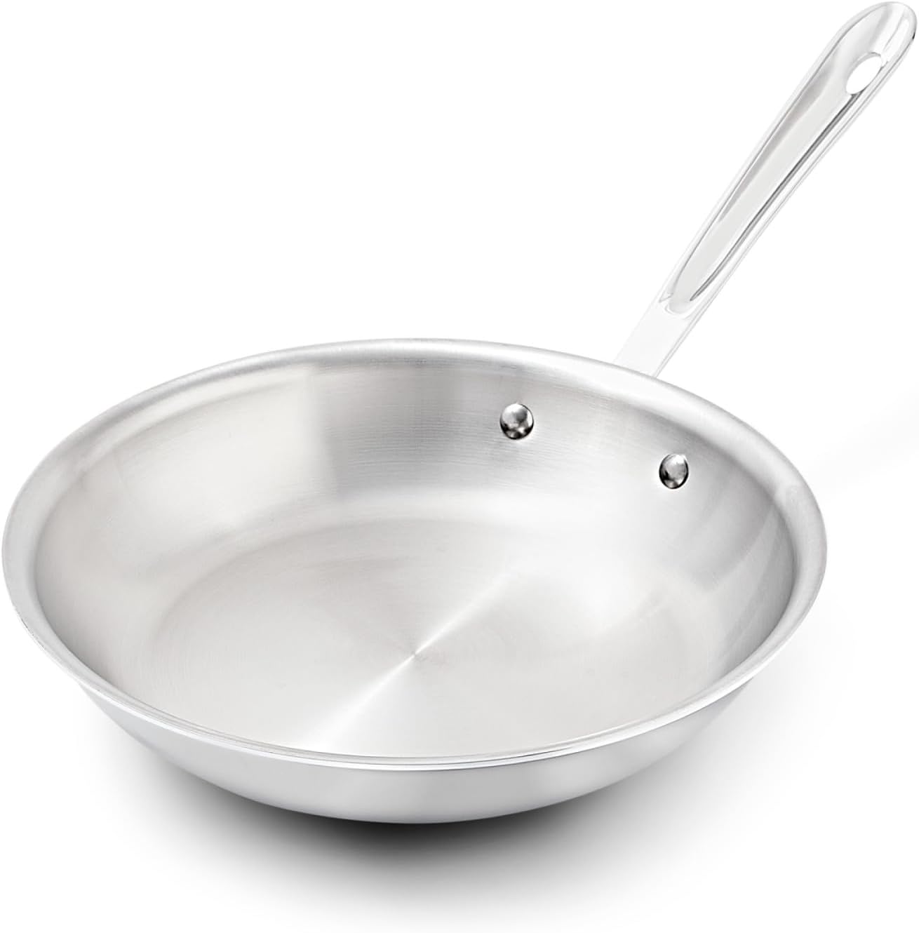 D3 Stainless Steel 10" Fry Pan, Made in the USA | The Original Bonded Professional Cookware, Skillet, Induction Compatible, Oven Safe up to 600F