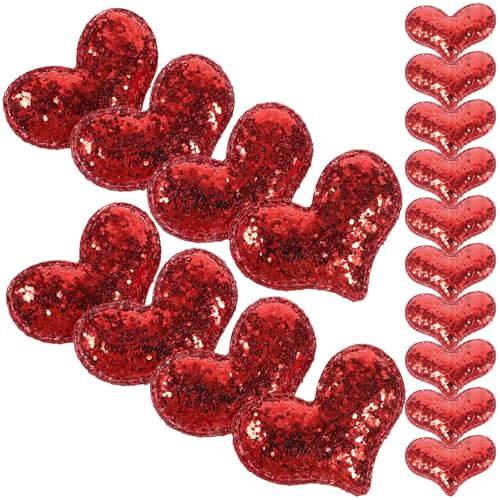Pinzas de pelo mujer con diseño de corazón y purpurina, juego de 30 unidades para peinados