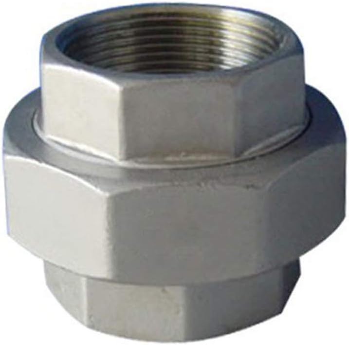Stainless Steel 304 Cast Pipe Fittings Union NPT Female Connector for Male Threaded Pipes (1Pcs： Female x Female, 3/4")