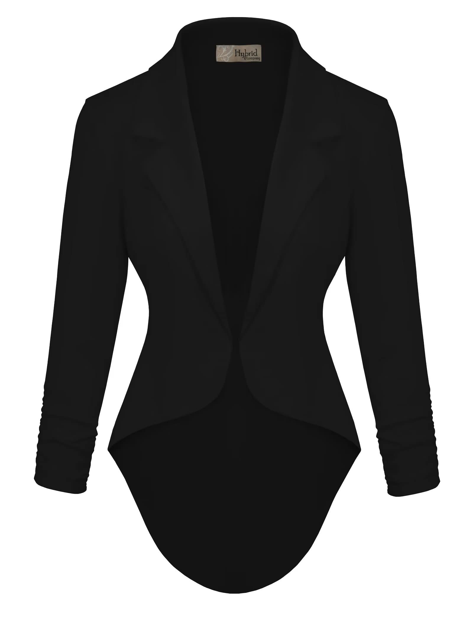 Hybrid Company Womens Casual Work High Low Blazer Jacket - JK45590