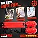 Bltzpro Football & Soccer Training Equipment - 12 Cones & 20 ft Agility Ladder Speed Practice kit for Kids and Coaches - Conditioning & Footwork Workout Gear -with 2 Bags & Agility Drills eBook-RED