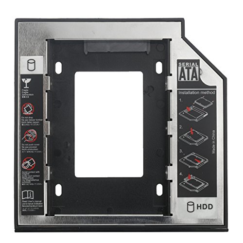 OSGEAR Universal 2.5" 12.7mm 2nd Caddy IDE Box Bay SATA HDD SSD to PATA CD DVD RW BD Blu Ray ROM ODD Tray Adapter Laptop Hard Disk Drive for ASUS ACER Toshiba Samsung