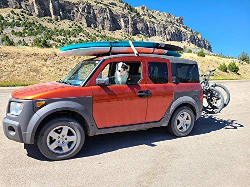 Neolife Soft Roof Rack Pads with Single Wrap-Rax Straps for Surfboard, SUP Paddleboard, Snowboard, 16inch (Pair)