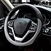 Valleycomfy Microfiber Leather Steering Wheel Covers Universal 15 inch (Gray)
