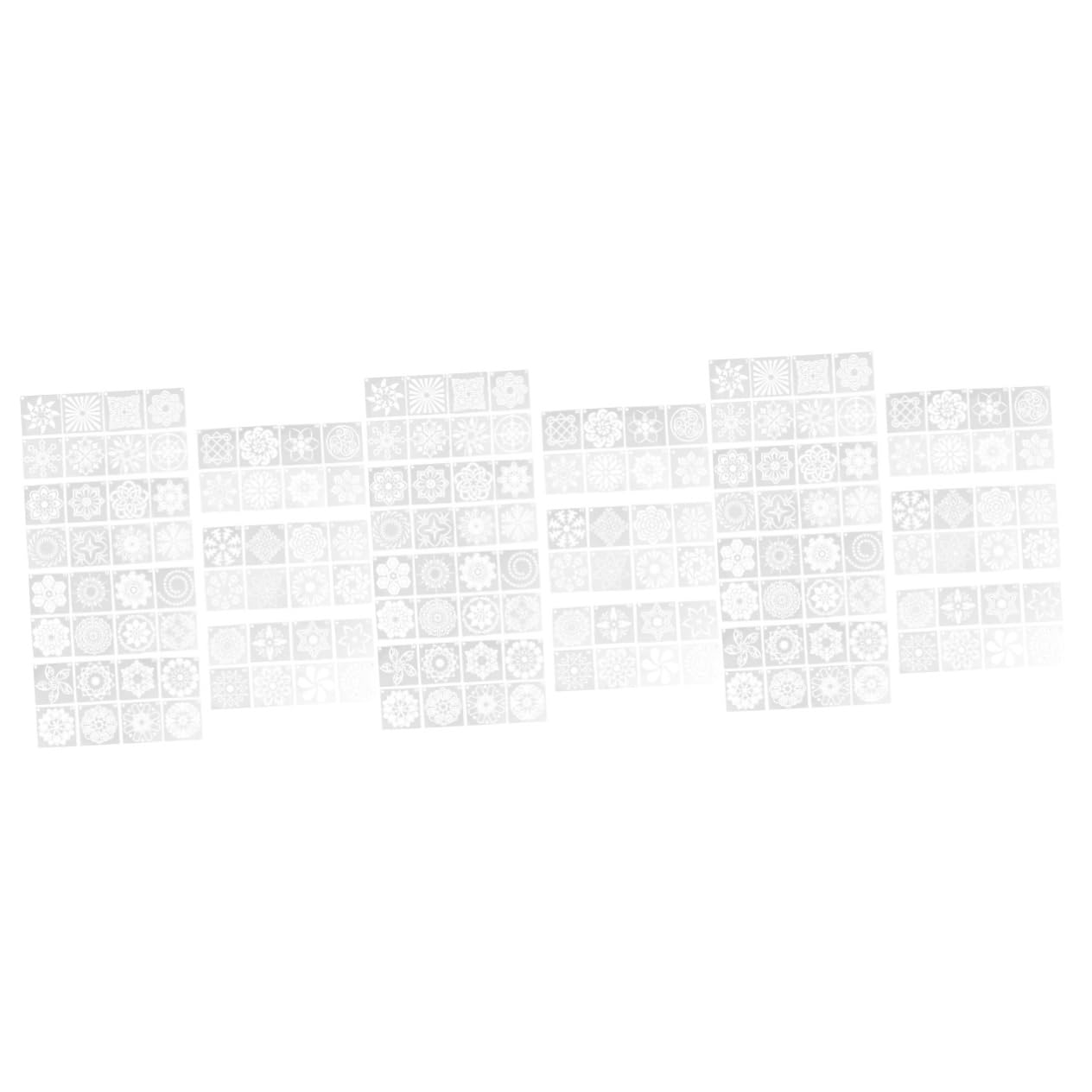 Tofficu 3 Set Stencil per Disegno di Moda Stencil per Pittura Mandala Pietre Mandala Fai da Te Arredamento Stampino da Muro Modello di Pittura Mandala Bianca 56 Pezzi*3