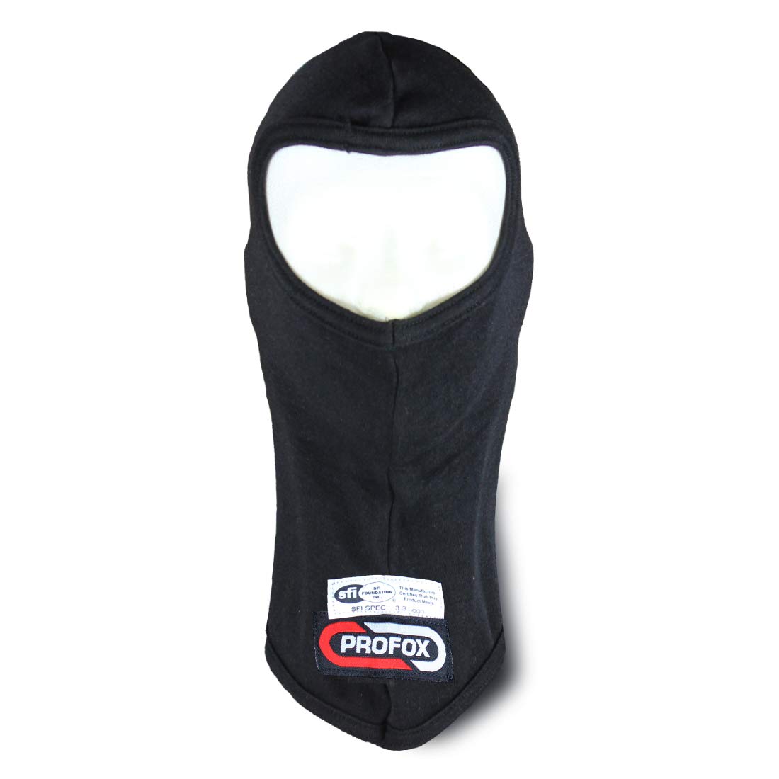 PROFOX SFI 3.3 Head Sock Hood Balaclava Nomex for Racing (Black, Short)