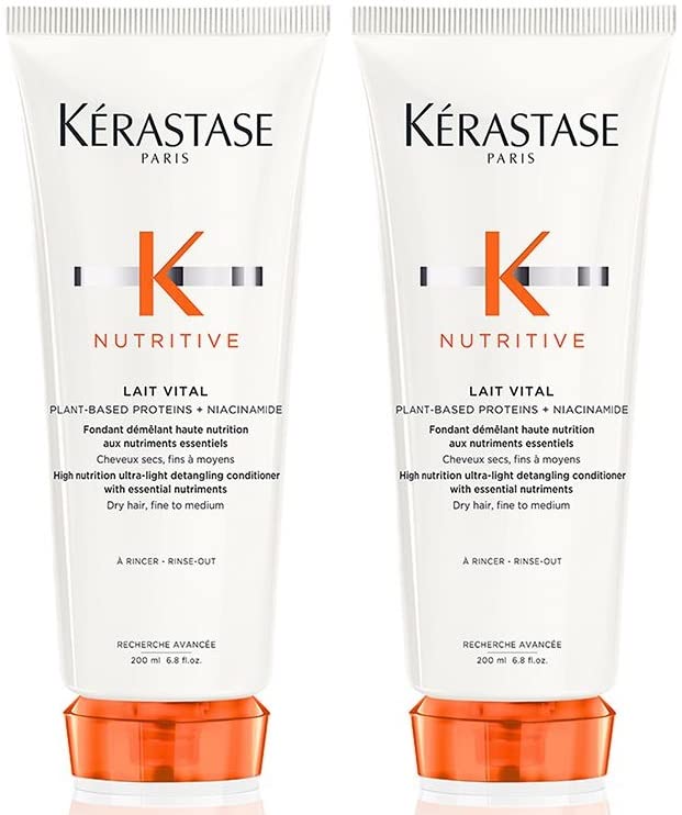 New Kerastase DOUBLE Nutritive Lait Vital High Nutrition Ultra-Light Conditioner With Niacinamide For Dry, Fine To Medium Hair 200ml