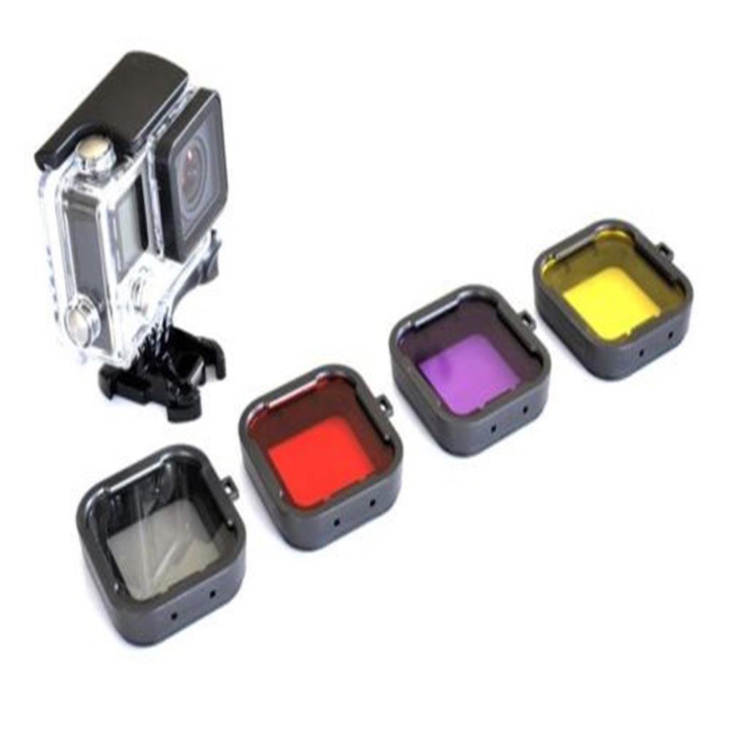 Generic UV-Filter für GoPro Hero 4 3+ rot - Unterwasserfilter für Tauchbegeisterte
