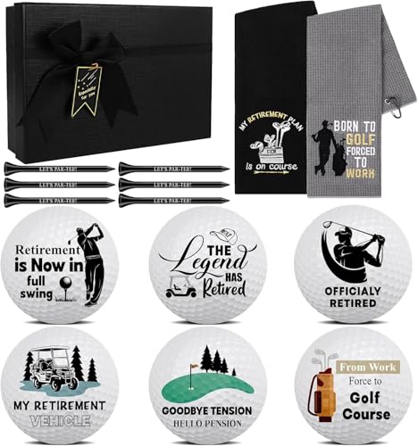 Serviette avec tees et balles de golf rigolotes pour ne plus perdre son kit