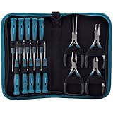 Delcast SPK-1004 Phillips, Slotted, Torx Precision Screwdrivers and Pliers Tool Kit (14 Piece)